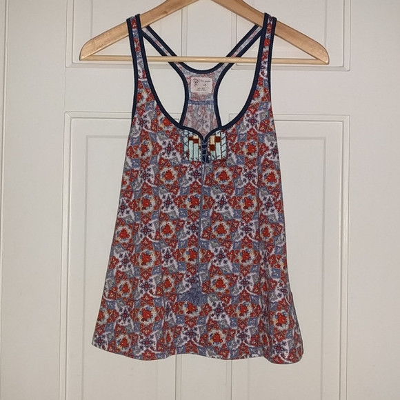 Free People Tops - Free People Floral Racer back Tank